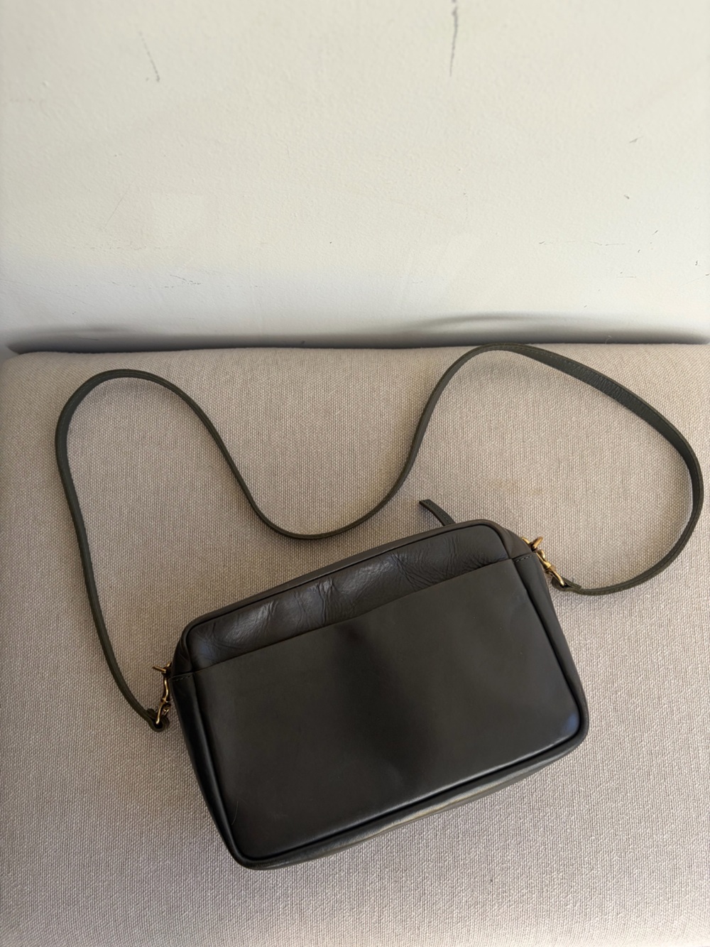 CLARE V Mirabel Crossbody Leather Bag